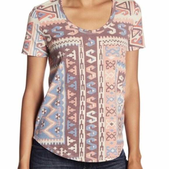 Lucky Brand Tops - Lucky Brand Scoop-Neck Southwest Design Top